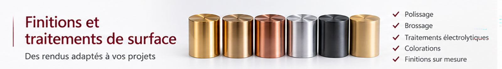 Finitions et traitements de surface de pièces métalliques